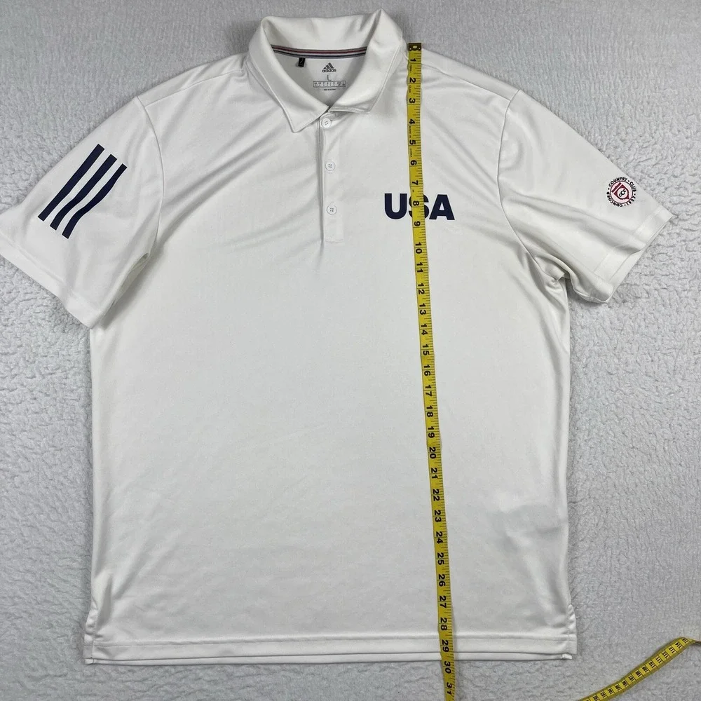 Adidas Polo Shirt Mens Large Concord Country‎ Club USA Golfer Pickleball PA